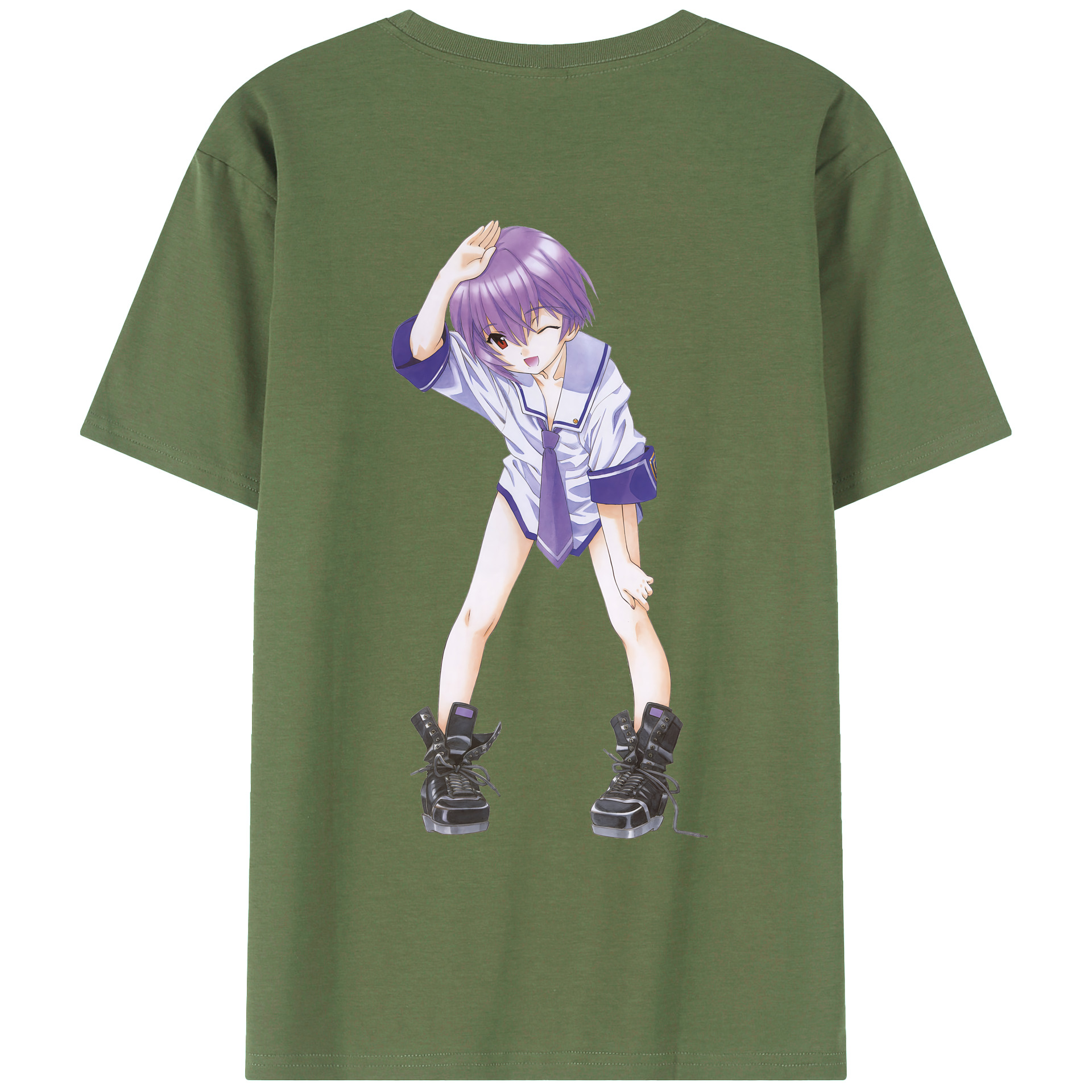 （画像用） EVA 新世紀エヴァンゲリオン 綿100％ メンズ半袖Tシャツ（バックプリント） 通気性
